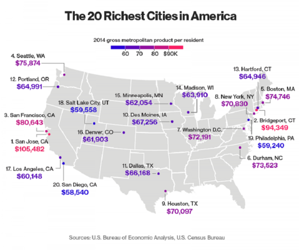 Potenza economica in primo piano: le 20 città più ricche d'America nel 2023